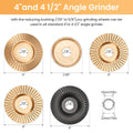 5Pcs Angle Grinder Wood Carving Disc